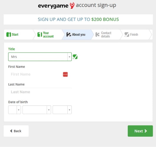 Step 5 in Sports Betting Canada Registration