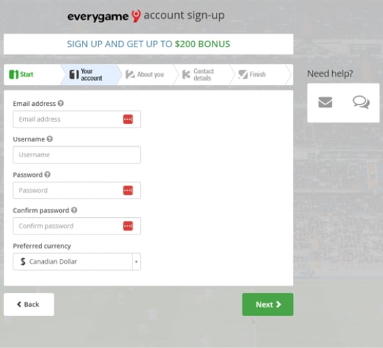 Enter credentials